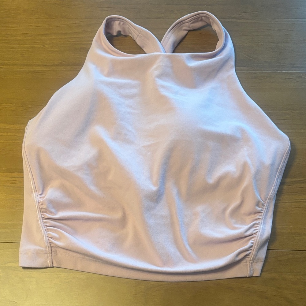 Athleta Soft Pink High Coverage Sports Bra